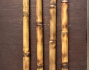 Flame Cured Bamboo Pole (1" - 1.5" thick, choose from 1 to 2 feet long)