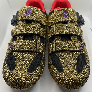Hand-Bedazzled Peloton Cycling Shoes