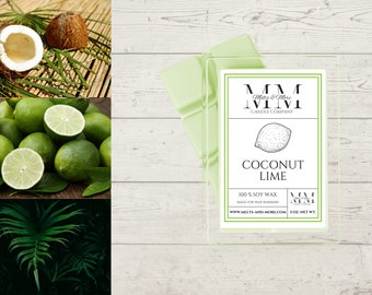 Coconut Lime 100% Soy Wax Melt