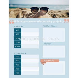 Summer Routine for Kids Editable PDF Printable - Etsy