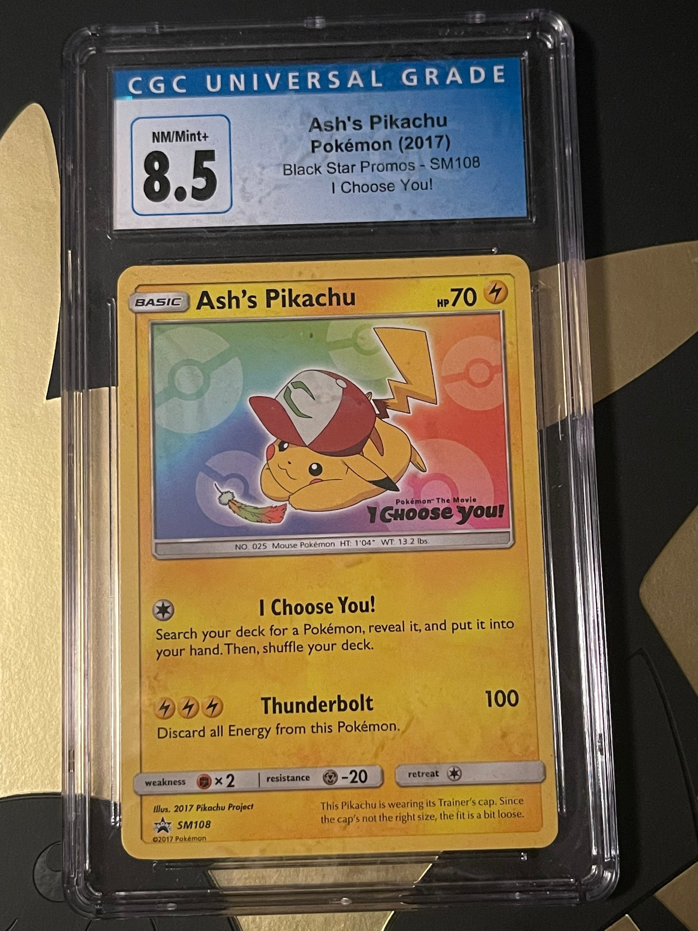 2017 Pokémon Black Star Promo 108 Ashs Pikachu I Choose You - Etsy