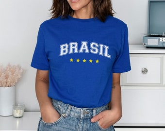 Brazil Shirt, blue Brazilian shirt, Brazil souvenir, Brazilian gift, Brazil travel shirt, Brasil gift, Brasil shirt, Brazil tee shirt, BRL