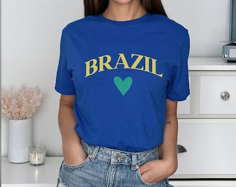 Brazil Shirt, blue Brazilian shirt, Brazil souvenir, Brazilian gift, Brazil travel shirt, Brasil gift, Brasil shirt, Brazil tee shirt, BRL
