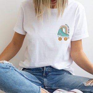 Roller skating shirt, Let&#39;s keep rollin&#39; tee, Roller skate t-shirt, Gift for skater, Roller skating gift, Roller skate outfit, roller girl