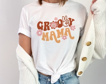 Groovy Mama Shirt, Mommy groovy, Retro groovy shirt, Groovy tshirt, Retro 70s shirt, Retro mom tee, gift for mom, hippie mama shirt, GROO3