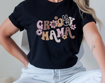 Groovy Mama Shirt, Mommy groovy, Retro groovy shirt, Groovy tshirt, Retro 70s shirt, Retro mom tee, gift for mom, hippie mama shirt, GROO4