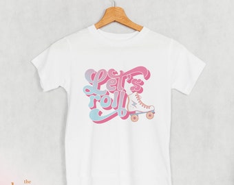 Youth Let&#39;s Roll Shirt, Roller Skate Gift, roller skating gift, Roller Skating Shirt, Fun Roller Skate Tee, Roller Skate Shirt, Lets ROll