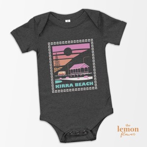 Kirra Beach baby onesie, Australia Travel Tee, Australia Trip Shirt for Baby, Gold Coast Australia baby bodysuit, australia gift idea, AUS