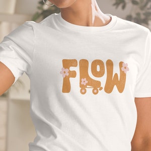 Flow tshirt, roller skating shirt, gift for skater, roller skate outfit, roller skate gift, go with the flow, roller dance, jam skating image 5
