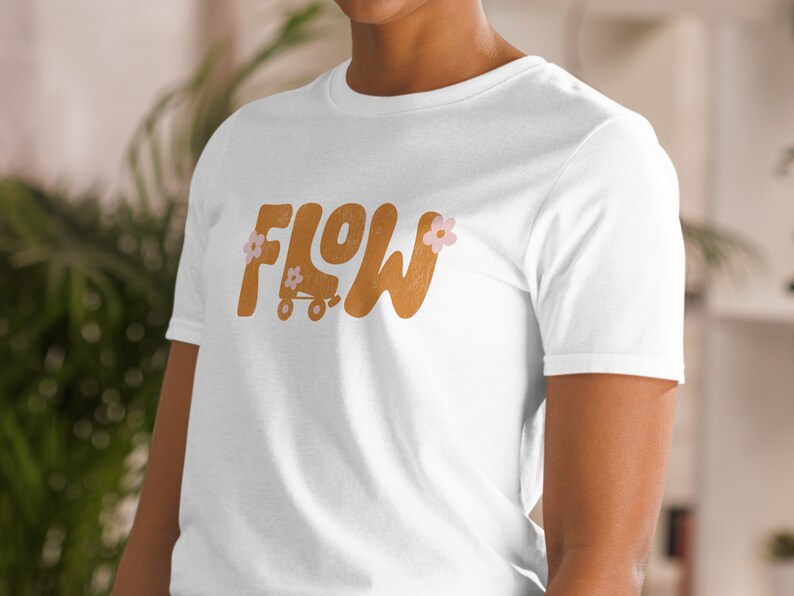 Flow tshirt, roller skating shirt, gift for skater, roller skate outfit, roller skate gift, go with the flow, roller dance, jam skating image 6