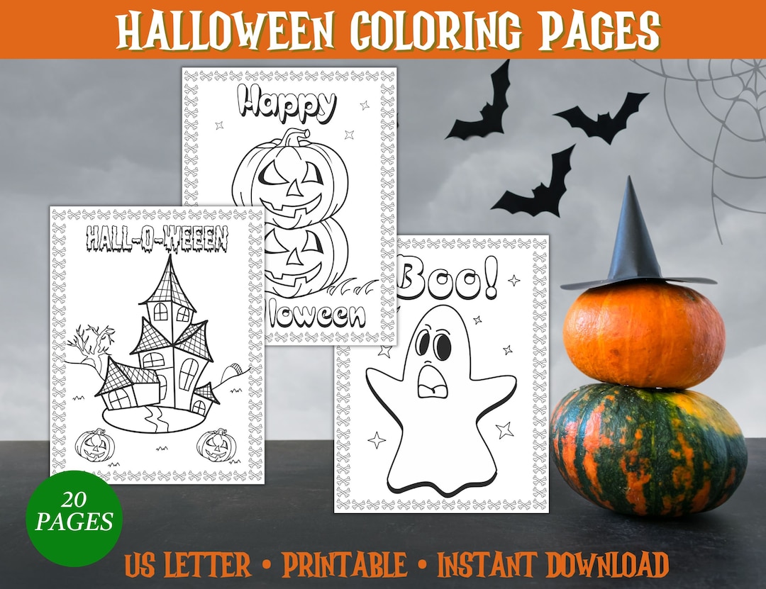 Halloween Coloring Pages 20 Printable Coloring Pages Halloween Activity ...