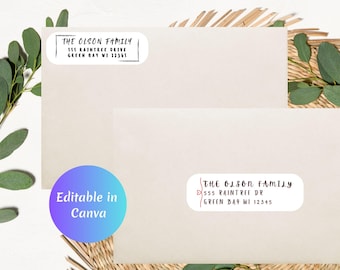 Address Labels | Guest Address Labels | Wedding | Label Template | Editable | Envelope Labels