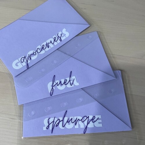 Peekaboo Envelopes Laminated Envelopes A7 Cash Envelopes Etsy