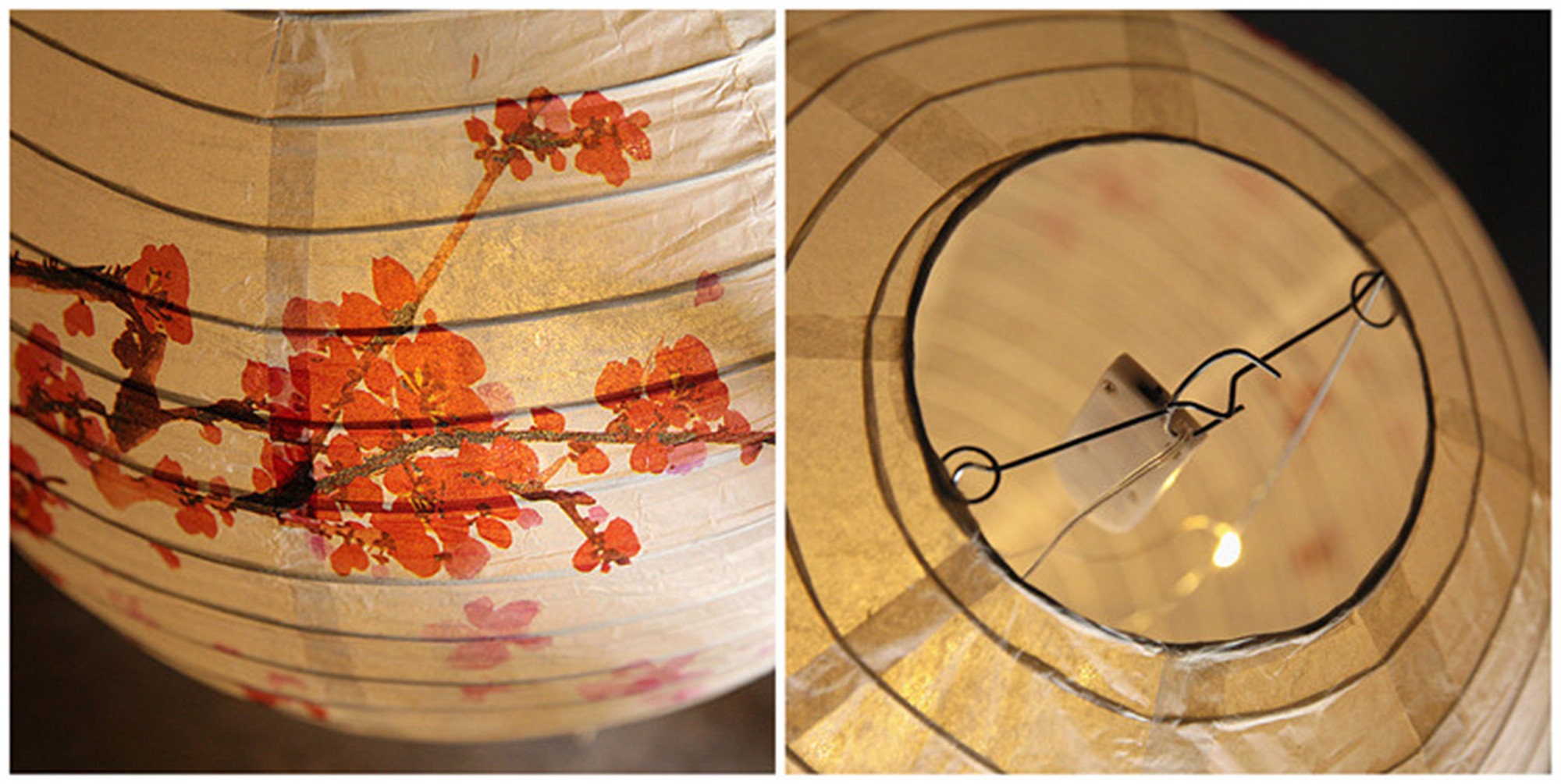 12 Plum Blossom Paper Lantern Foldable Paper Lantern Etsy