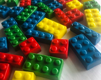 Edible building blocks, multi colored fondant blocks