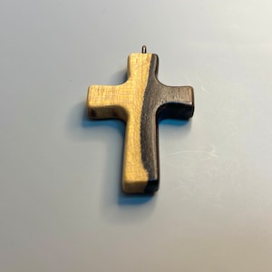 Cross Pendent - Wood Cross Necklace - Everyday Cross - Confirmation Cross - Rear View Mirror Charm