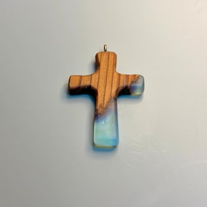 Cross Pendent - Epoxy Cross Necklace - Everyday Cross - Confirmation Cross - Rear View Mirror Charm