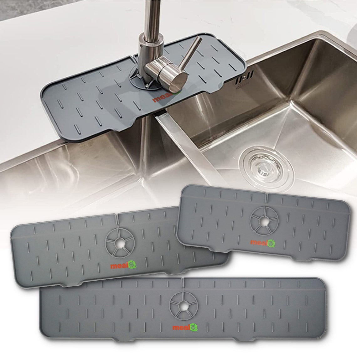 Mealq Silicone Drip Catcher for Kitchen Sink Faucet Drip Mat Etsy
