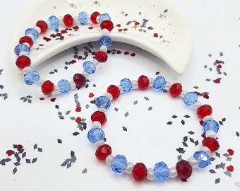 Red White & Blue Bracelet | 4th of July Bracelet | Independence Day Jewelry | Holiday Jewelry | Patriotic Accessories