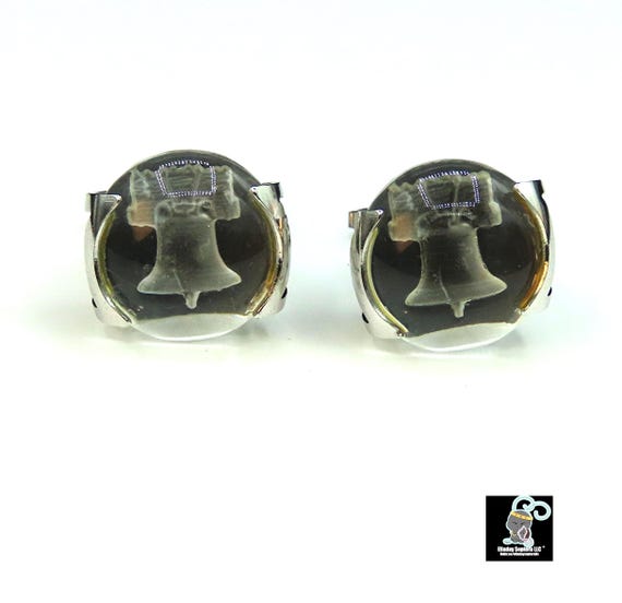Vintage Swank Liberty Bell Cuff Links - image 2