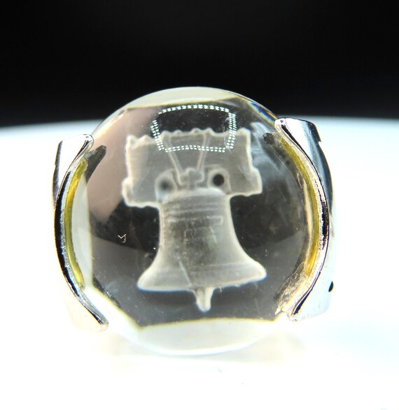 Vintage Swank Liberty Bell Cuff Links - image 3