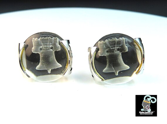 Vintage Swank Liberty Bell Cuff Links - image 1