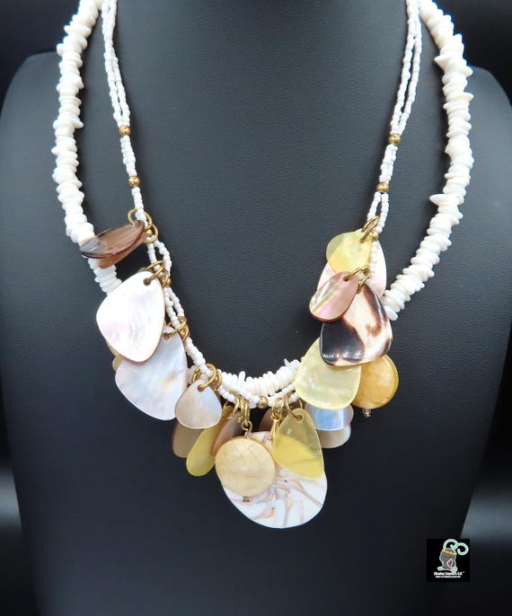 Two Vintage Shell Necklaces Coldwater Creek & Puka Shell