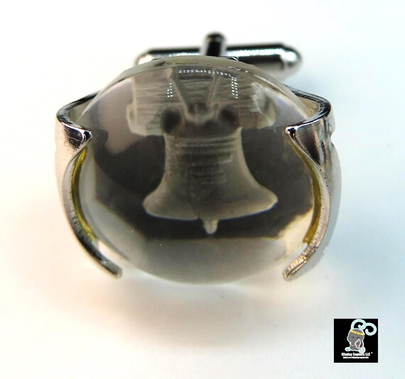 Vintage Swank Liberty Bell Cuff Links - image 4