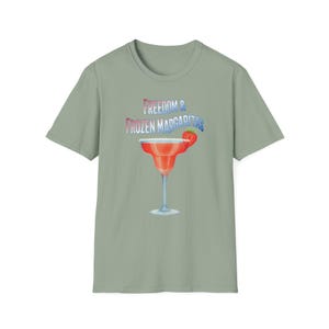 Freedom & Frozen Margaritas T-Shirt | Patriotic Margarita Cocktail Tee | Fourth of July | Memorial Day | Labor Day | Independence Day image 15