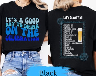Celebration Bar Crawl Shirt | It&#39;s a Good Day to Drink on the Celebration | Beer Glass | Cruise Shirt |  Retro | Gildan 64000