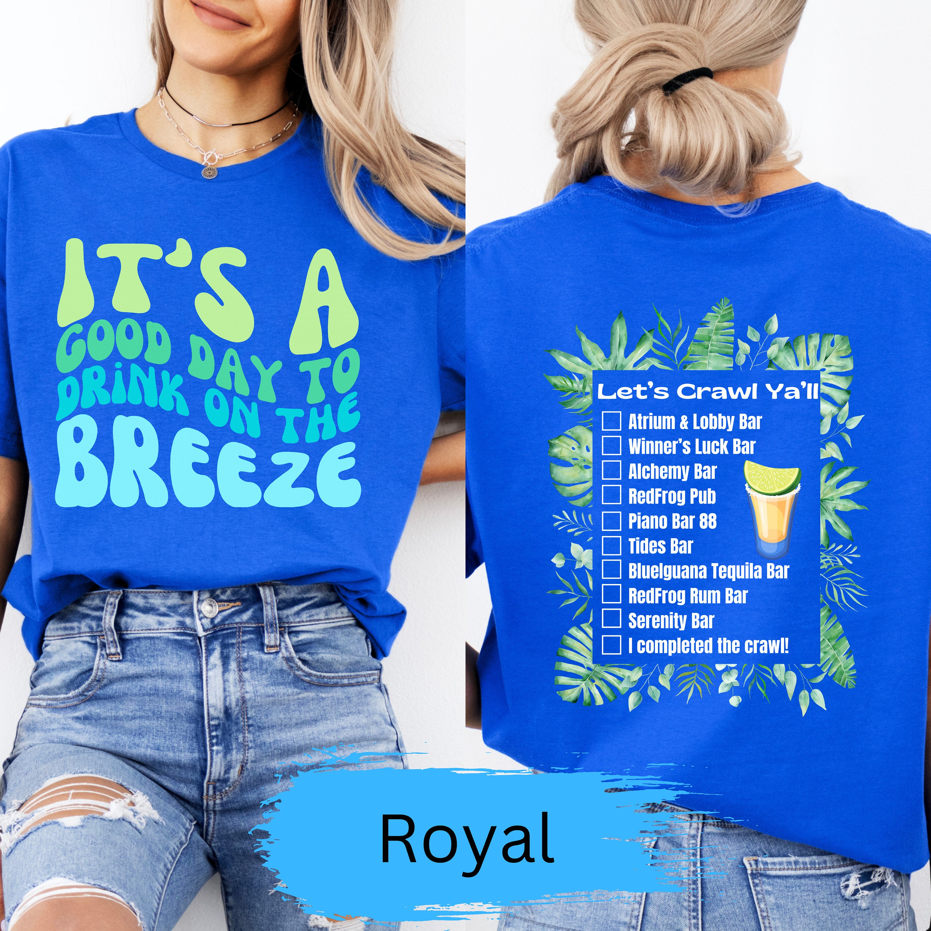 Breeze Bar Crawl Shirt | It's a Good Day to Drink on the Breeze | Tequila Shot | Cruise Shirt | Vacation Shirt | Retro | Gildan 64000