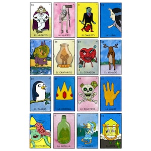 Adventure Time Loteria Card - Bad Dudes digitale download
