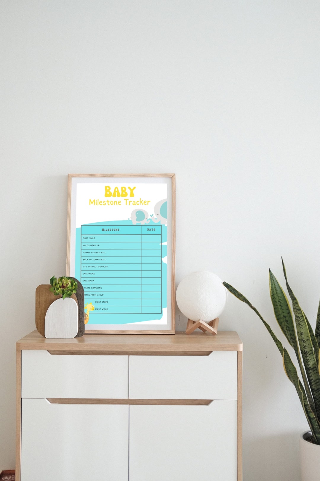 Baby Milestone Tracker Printable Instant Download Etsy
