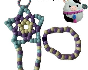 Kandi star glove + bracelet matching set