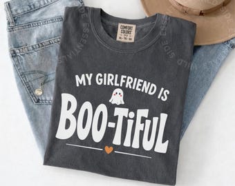 Camiseta "Mi novia es preciosa" / Camiseta divertida de Halloween para parejas / Regalo de Halloween para tu novio / Camiseta de fantasma de Halloween
