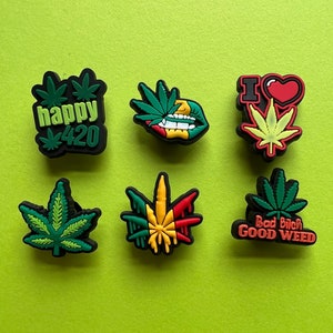 Pot leaf jibbitz for crocs best sale