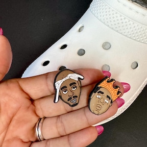 2pcs Character Shoe Charm Bundle Biggy Tupac