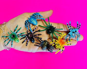 Spider Croc Shoe Charms - Multi Color 3D Tarantula - Scary Super Fun Croc Spooky Shoe Charm