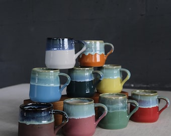 Handmade Mug With Handle, Stoneware Coffee Mug, Personalized Ceramic Mug for Coffee Lovers, Rustic Ceramic Cup for Cozy Sips, 8oz Coffee Mug