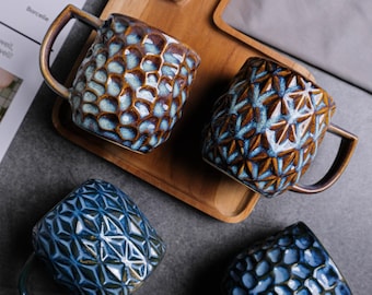 14 oz Handmade Christmast Ceramic Mug, Perfect for Cozy Mornings, Unique Gift for Coffee Lovers, Chirstmas Mug Gift