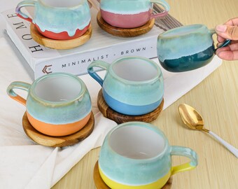 Handmade Ceramic Expresso Mug, Unique Rustic Coffee Cup for Daily Brew, Stylish Glazed Espresso Cup for Coffee Enthusiasts, Great Mug Gift