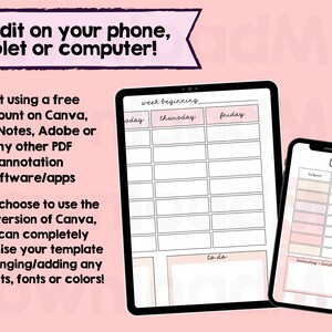 Weekly Schedule Homeschool Kids Plan and To Do List Responsibility Chart for Planning Jobs, Routines and School Work. Homeschool printable image 5