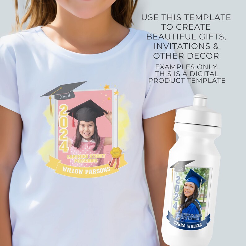 Graduation Template 2024, Class of 2024 Png, Canva Template Graduation ...