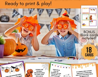 Halloween Scavenger hunt for kids, Kids treasure hunt clues, Scavenger hunt clue cards, Halloween game, Printable Halloween party games