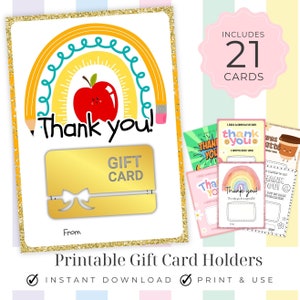 Gracias regalo imprimible tarjeta titular maestro agradecimiento semana presente cumpleaños vale escuela niños flores descarga digital chica femenina