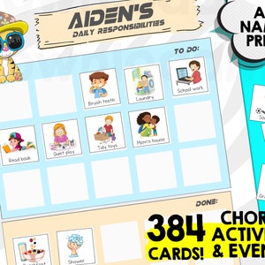Kids Daily Routine Cards, Routine Chart for Kids, Morning Routine, Bedtime Routine, Kids Daily Schedule, Visual Schedule, Daily Rhythm Boys