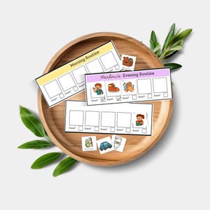 Daily Routine Chart for Kids, Morning Routine, Bedtime Routine, Kids Daily Schedule, Visual Schedule, Daily Responsibilities and chores