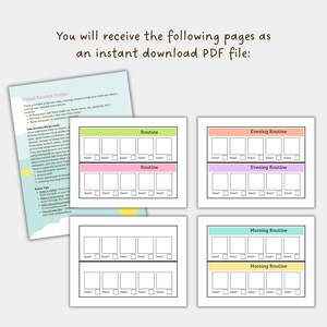Kids Routine Strips Daily Routine Chart for Kids, Morning Routine, Bedtime Routine, Kids ...