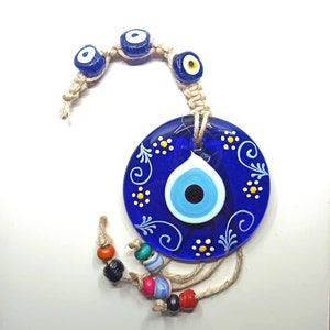 Evil Eye Wall Hanging, House Protection Gifts, Large Evil Eye Bead, Evil Eye Door, Evil Eye Home Decor, Nazar, Turkish Eye, Painted Evil Eye