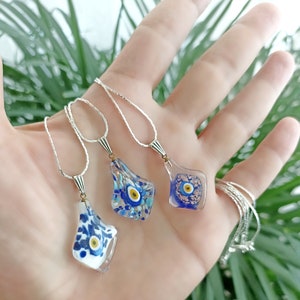 Evil Eye Necklace, Murano Glass, Nazar Necklace, Glass Evil Eye, Handmade Evil eye beads, Turkish Eye Necklace, Evil Eye Pendant, Protection